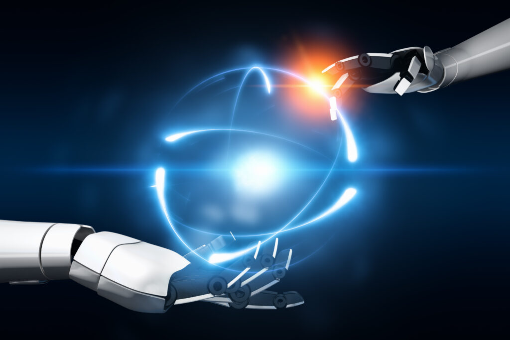 AI machine learning,digital twin,industry 4.0 technology to improve management efficiency quality.digital twin,blockchain,deep learning to analytic human about work performance.3d rendering.